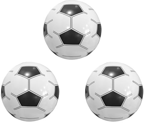 Czdtq 3 Pcs Inflatable Football,Beach Football,Beach Balls,Inflatable Beach Footballs,Multipack Footballs Gifts,Blow Up Swimming Pool Balls,for Summer Swimming Pool Sports Game Party Supplies