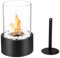 Pqahffowr de Table, Mini Cheminée à Alcool Portable pour L'Intérieur, sans Fumée, Propre, Noir, Facile à Installer et à Utiliser