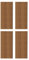 IZODEKOR 3D Wandpaneele Holz Schalldämmung, Schallabsorber Akustikpaneele Holz, Wanddeko Wohnzimmer, Wandverkleidung innen, Schallschutz | 4er Set, Walnuss