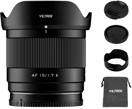 VILTROX AF 15mm F1.7 Air E Objektiv für Sony E-Mount, f/1.7 APS-C Autofokus Festbrennweite, kompatibel mit spiegellosen Sony E-Mount Kameras ZV-E10 II, EV10, a6700, a6600, a6400, a7c II, a7rv, a7iii
