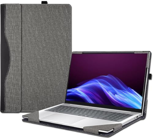 Housse de protection amovible en cuir PU pour ordinateur portable 16 HP EliteBook 8/6 G1a/G1i et ProBook 4 G1i/G1a/G1iR de 16 (gris clair)