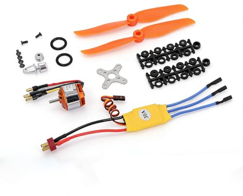 Dpofirs Hochwertiger 2212 6T Bürstenloser Motor 30A ESC-Zubehörset für F450 550 Quadrocopter-Bastler. Material: Legierter Stahl