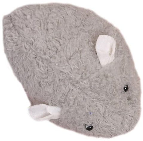 LALAFINA Interactif pour Chat en Peluche de Souris Mécanisme à Remontoir, pour Chats D'intérieur Qui Bouge et Stimule L'instinct Naturel