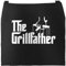 MoonWorks Herren Grill-Schürze The Grillfather Schürze zum Grillen BBQ Baumwoll-Schürze mit Tasche schwarz unisize