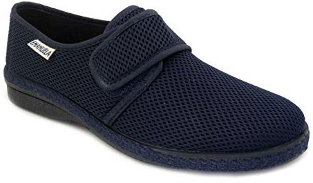 EMANUELA 5254 - Blu Pantofole Uomo in Tessuto con Strappo Lavabili in Lavatrice A 30 Gradi Blu 44