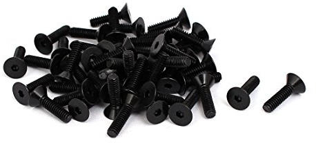 sourcing map 50pcs 1/8 x 1/2 Klasse 10,9 Senkkopf eben Kopf Hexon | Steckdose Deckel Schraube DE