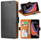 Bozon Galaxy Note 9 Hülle, Leder Tasche Handyhülle für Samsung Galaxy Note 9 Schutzhülle Flip Wallet mit Ständer und Kartenfächer/Magnetverschluss (Schwarz)