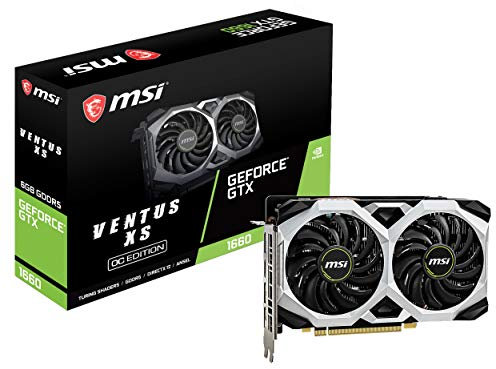 MSI Gaming GeForce GTX 1660 192-Bit HDMI/DP 6GB GDRR5 HDCP Supporto DirectX 12 Dual Fan VR Ready OC Scheda grafica (GTX 1660 VENTUS XS 6G OC)