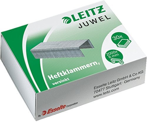 LEITZ® Heftklammer, Juwel 6 mm, verzinkt (2.000 Stück), Sie erhalten 1 Packung á 2000 Stück