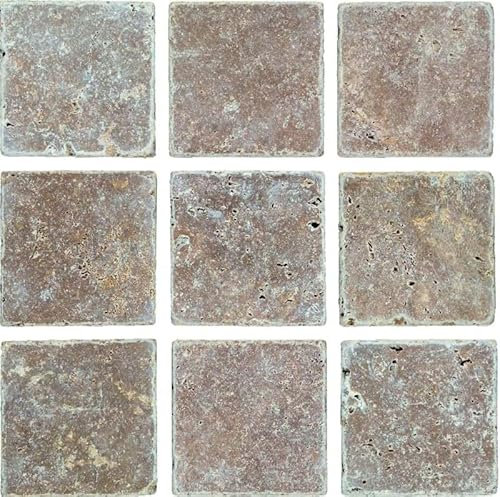 Fliese Travertin Naturstein Noce walnuss braun Natursteinfliese Antike Optik Duschtasse Duschwand Küchenfliese - MOSF-45-46116