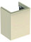 Keramag Geberit Smyle Square Handwaschbecken Unterschrank, 500363, 492x617x406mm, mit 1 Tür, rechtsöffnend, Farbe: Sand-grau Hochglanz Lack - 500.363.JL.1