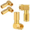 HB-DIGITAL 4x Winkel SAT Kabel Adapter F-stecker für Antennenkabel Antennenadapter Sat Kabel Koaxialkabel Steckverbinder 90° Grad Ø 6.8 – 7.2 mm Kompressionsstecker - Vergoldet