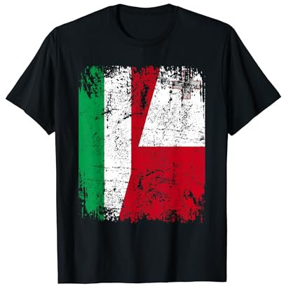 MALTA ITALIA Bandiera Amicizia ITALIANA MALTA Maglietta