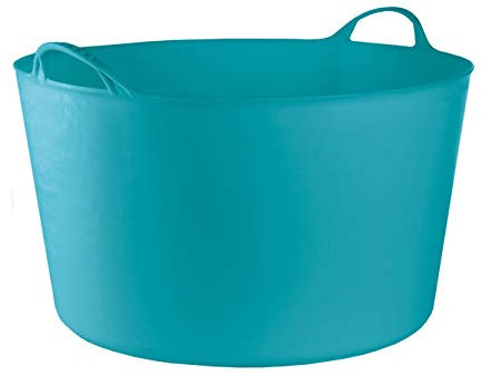 RED HOG - Flexi, contenitore per casa, giardino, edifici, super resistente, multiuso, con manici, capacità: 120 kg, 55 x 35 x 44,5 cm (55 l, turchese)