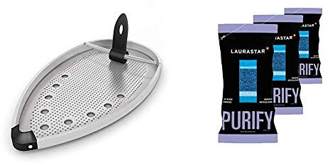 Laurastar Semelle de Protection pour Fer à Repasser pour Tissus délicats, 12,7 x 23,8 cm & Laurastar Lot de 3 Filtres à Eau