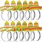 Aoriher Cinco De Mayo Sombrero & Stirnband Set – Mexikanische Fiesta, bunte Papier-Partyhüte für Karneval, Festivals
