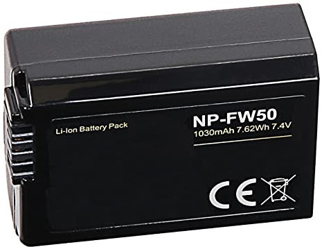 Akku für die Sony Alpha 6400 / ZV-E10 | kompatibel mit Sony NP-FW50 (1030mAh) | Akku-Gehäuse aus feuerhemmenden V1 Material