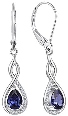 Starchenie Unendlichkeit Ohrringe 925 Sterling Silber 3A Zirkon Ohrring Edelsteine Schmuck für Damen