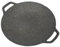 Dpofirs Padella per Griglia Coreana Doppi Manici Griglia Coreana Nera Struttura a Coste Solido Alluminio Pressofuso per Il Campeggio (38 cm)