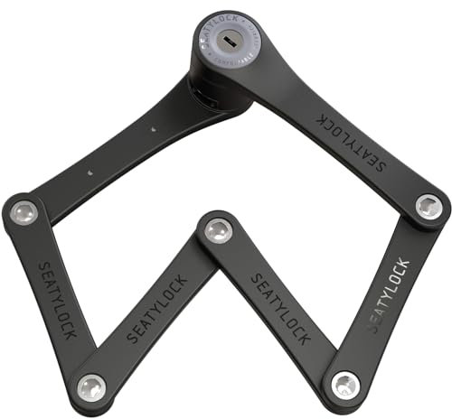 FoldyLock Mini Faltschloss mit Schlüssel - Patentiertes Testsieger Fahrradschloss mit Halterung für hohe Sicherheit - Starkes und Leichtes Fahrrad Schloss für City Bikes und e Scooter - 75 cm