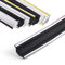 Jackfru Moulures de plafond autocollantes de 5 m - Bordure murale - Bords de carrelage - Bords de plafond - Noir avec Argent (12 X 9 mm)