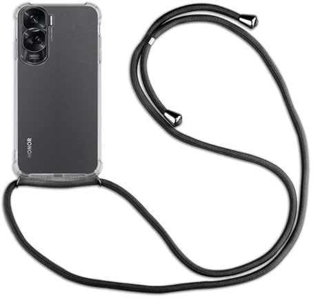 betterfon Hülle Kompatibel mit Honor 90 Lite | Handykette Smartphone Halskette Hülle mit Band | Handyhülle mit Kordel zum Umhängen Kompatibel für 90 Lite | Schwarz