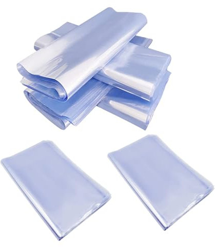 Sublimations-Schrumpffolienhüllen, 16 x 30 cm, transparent, Sublimations-Wärmetransfer-Schrumpffolienbeutel für Tassen, Becher, Becher, Rohlinge, Schrumpffolienbänder für Sublimation, Kunsthandwerk