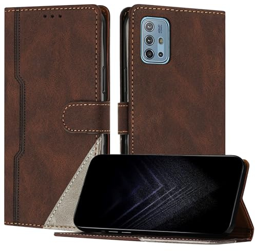 NETANY Schutzhülle für Motorola Moto G30/G20/G10/Moto G10 Power, PU Leder Flip Wallet Handyhülle mit magnetisch Kartenfächer Standfunktion Hülle für Moto G30 - Braun