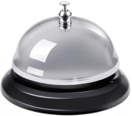 Timbre de recepción de Hotel Timbre de Mesa Timbre de Servicio Timbre Clasico de Acero para Llamadas de Servicio-Plata, timbre servicio cocina