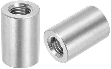 QUARKZMAN 4Pz Dadi Connettore Rotondo M12, Dado Accoppiamento Acciaio Inossidabile 304 Lunghezza 30mm/1.18 Dado Perno Barra Asta Manicotto Lunghezza Staffa Dado Barra Filettata M12x30x20mm