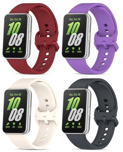 CHANRASI 4 Pezzi Cinturino Compatibili con Samsung Galaxy Fit 3,Cinturini di Ricambio per Samsung Galaxy Fit 3