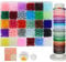 WOOLEE 750Pcs Glass Beads Bracelet Making Kit, 30 Colors 8MM Crystal Round Glass Beads Jewelry Making kit. Bracelet, Necklace, Earrings and Phone Lanyard DIY Craft Set, Gift for Girls
