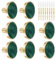 8Pcs Drawer Knob Set Brushed Zinc Alloy Cabinet Knobs 32x25mm Kitchen Cabinet Handles Decorative Exquisite Furniture Knob Dresser Knob for Closet Drawer Dresser Door(Green)