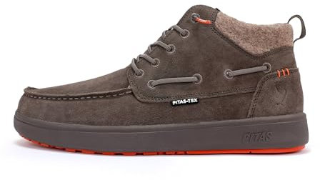 WALK IN PITAS | KENT | Botas de Hombre Casual | Botín Serraje | Bota Urbana de Caña Baja | Mocasines | Náuticos Invierno | Zapatillas Casual | Zapatos sin Cordones | Calzado Walkinpitas | Tórtola 43