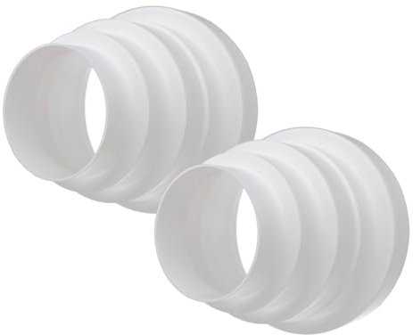 H&C VENT 2 Reductores de Conducto │ Conector de Tubo PVC Ventilación │ Transición Diámetro de 80 100 120 125 150mm │ Adaptador Universal Extractor Baño Cocina Rejilla Tubo Flexible │ Extractor de Aire