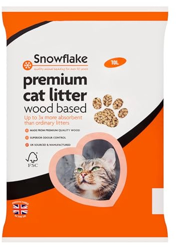 Snowflake Wood Based Premium Cat Litter 10 Litres