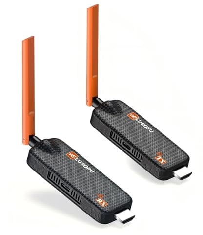 2025 HDMI Wireless, 4K Decoding Wireless HDMI Transmitter and Receiver bis zu 6 RX, APP-Anzeige, Funkübertragung 5G/1080P Funk Extender Streaming Video für Laptop, Kamera, CC-TV zu TV, Projektor, 50M