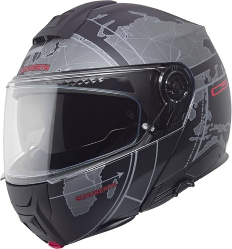 SCHUBERTH HELMET C5 ECE DEKOR GLOBE BLACK 57 (M)