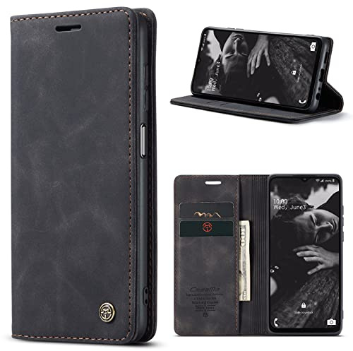 Azororo Handyhülle für Samsung Galaxy A23 5G/4G Hülle Premium Lederhülle Flip Case Magnet Tascher Kartenfach Standfunktion Klapphülle Schutzhülle für Samsung Galaxy A23, Schwarz