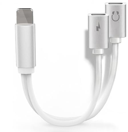 iPhone Headphone Adapter and Charging [MFi Certified] Dual Lightning Jack Phone Auxiliary Audio Earphone Cable and Charger Splitter Compatible with i-Phone 14/14 Pro Max/14 Pro/13/12/11/XS/XR/X/8