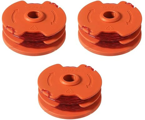 SUIFAYIO Strimmer Spool, Trimmer Line Spools Compatible with Worx McGregor MET6032 MET4530 MET3525, 32ft/9.8m Autofeed Replacement Spool,1.6mm String Trimmer Spool for Efficient Grass Trimming (3PCS)