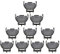 Xuanxi 10PCS Black Plastic CR2032 2032 3V Half-Round Cell Coin Battery Socket Holder for Case Battery Boxes Vertical 3 Pins