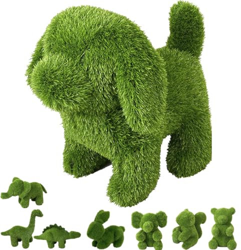 Suinga Kunstrasen Hundefigur 30 x 50 x 46 cm für Garten, Terrasse und Haus