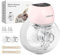 Breast Pump Electric, Hands Free Breast Pumps Wearable Portable,4 Modes 12 Levels with LED Dispaly, Low Noise Painless Rechargeable Wireless Electrical W/ 21/24MM Flanges (Pink 1pcs)