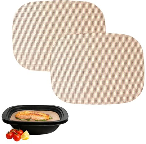 2 Stück Wiederverwendbare Backpapier für Thermomix TM7 Varoma, Permanent Dauerbackfolie, Hitzebeständig Antihaftbeschichtet Backunterlage, Spülmaschinengeeignet
