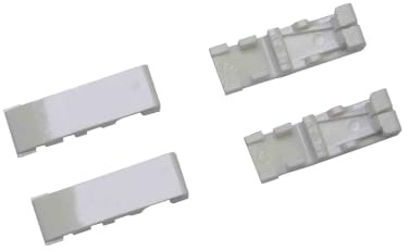 GARDINIA Spannschuhoberteil, Ersatzteil für Plissee Concept, Weiß | 15 x 7 cm, Zur einfachen Umrüstung und Reparatur, Bohrfreie Montage, Innovative Spanntechnik, Universell kompatibel
