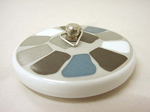 TAPON BAÑERA Lavabo BIDE Fregadero Standard Porcelana Cuadros Gris