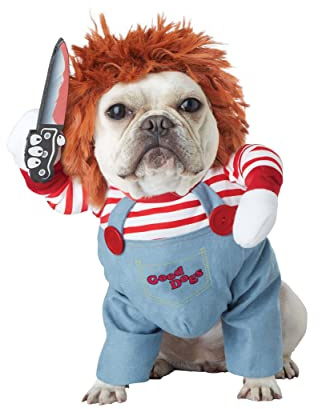 Deadly Doll Dog Fancy Dress Costume Medium