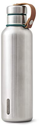 black+blum Isolierte Wasserflasche Groß - Ozean, 750 ml Thermoflasche, Edelstahl/VeganLeder, L, 2