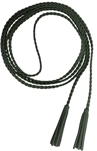 Nanxson Damen Taillengürtel Gewebte Quasten Kettengürtel Leder Gürtel | Schmaler Taillengürtel,Dünner Gürtel,Modische Accessoires,mit Quaste,für Jeans,Hosen,Kleider